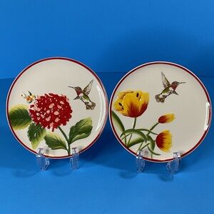 Fitz and Floyd Flower Market salad or dessert plates. 6”